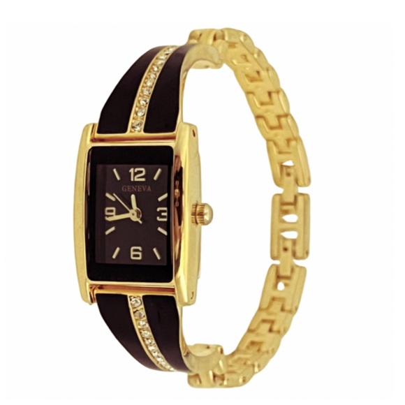 Geneva Watch Black And Gold